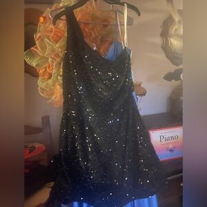 Black Sequin Dress